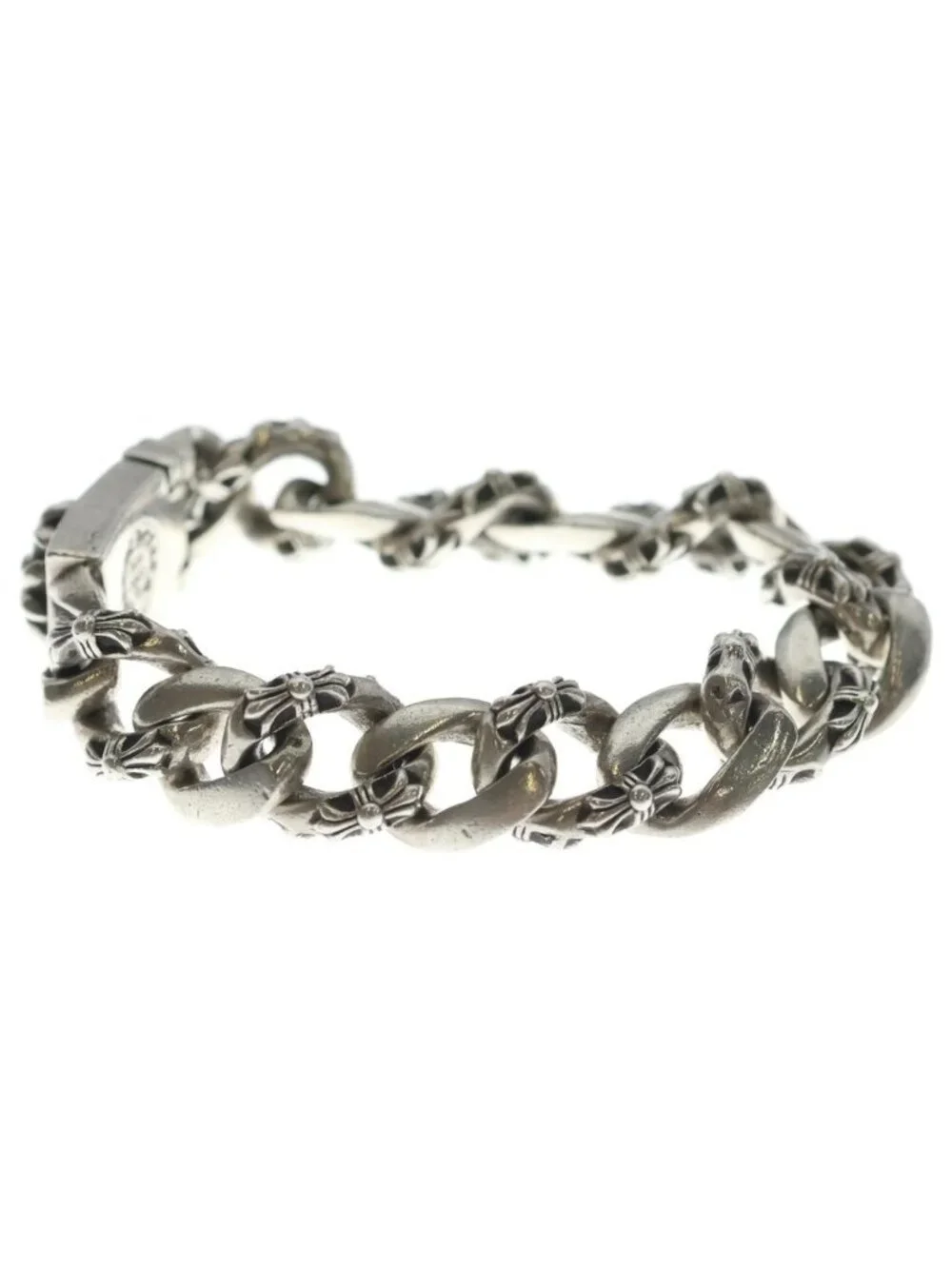 Chrome Hearts ID Box Fncy Chx Box ID Fancy Link Bracelet Silver
